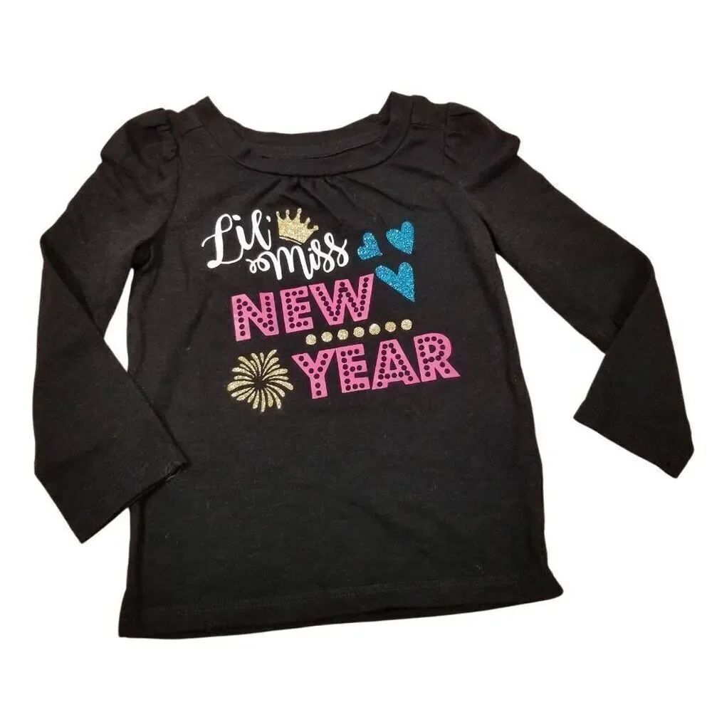 Cat & Jack New Years shirt 2T